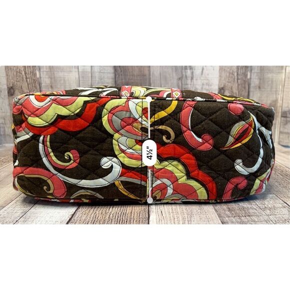 Vera Bradley Puccini Print Large Maggie Crossbody Quilted Handbag Colorful Flora - Picture 14 of 16